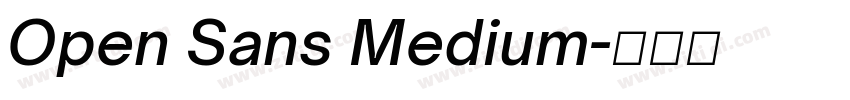 Open Sans Medium字体转换